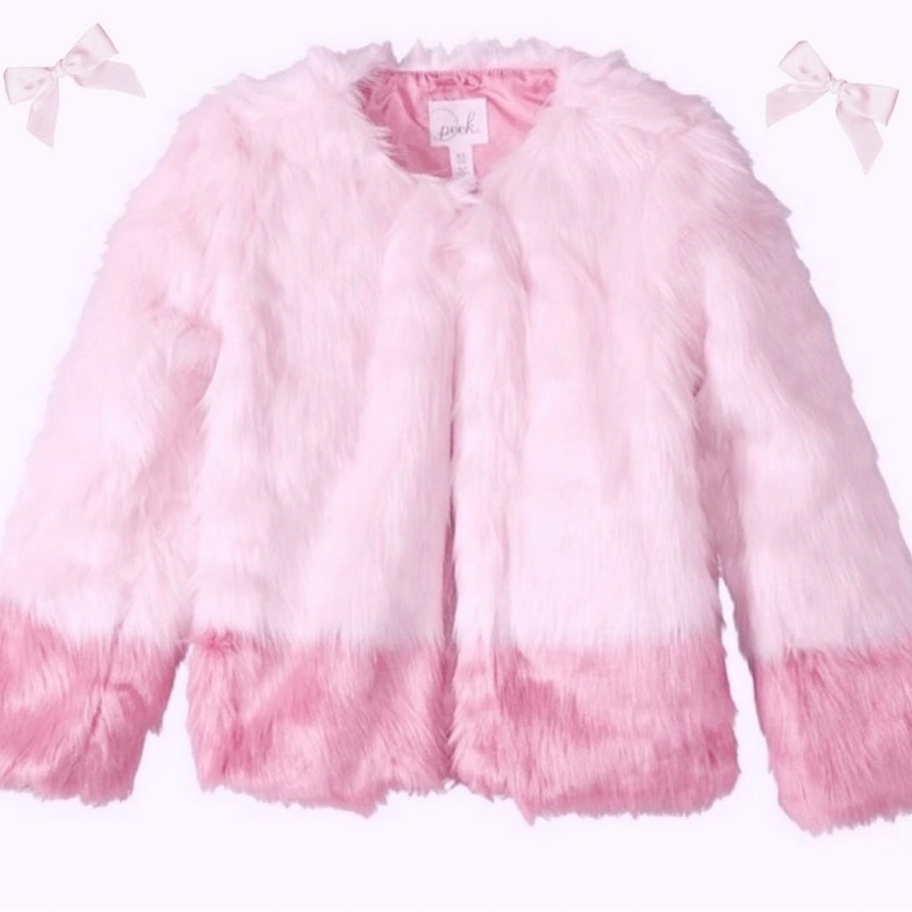 Luxurious soft 2 tone pink fur coat